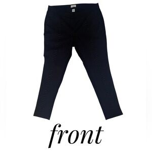 CARMEN MARC VALVO Leggings Jaquard Lace Black Size 2X